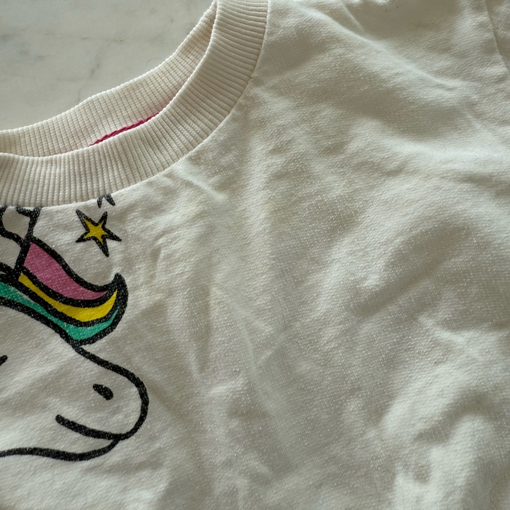Sovereign Code White Unicorn Sweatshirt with Pink Fringe - Picture 3 of 4